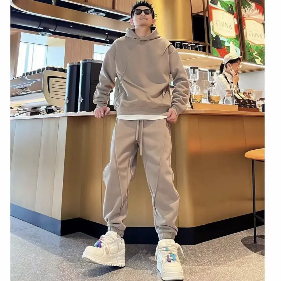 Autumn New Pinch Casual Suit Men's Loose Solid Color Heavy Hooded Sweatshirt Sportswear Two-piece Set
Autumn New Pinch Casual Suit Men's Loose Solid Color Heavy Hooded Sweatshirt Sportswear Two-piece Set