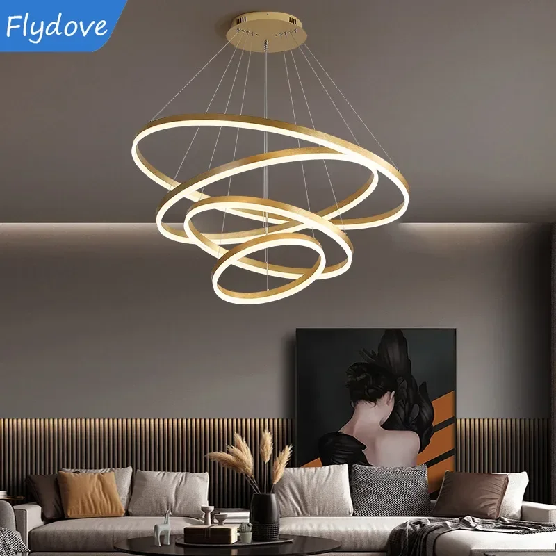 Luxury Round Ring Led Ceiling Chandeliers Living Dining Room Staircase Modern Hanging Lamp Home Decore Lighting Fixtures
Luxury Round Ring Led Ceiling Chandeliers Living Dining Room Staircase Modern Hanging Lamp Home Decore Lighting Fixtures