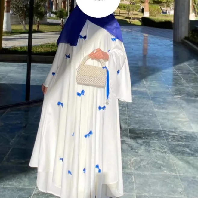 Eid Muslim Abaya Women Party Dresses Bow Flare Sleeve Ramadan Islam Vestidos Arab Long Robe Jalabiya Morocco Dubai Abayas Kaftan
Eid Muslim Abaya Women Party Dresses Bow Flare Sleeve Ramadan Islam Vestidos Arab Long Robe Jalabiya Morocco Dubai Abayas Kaftan
