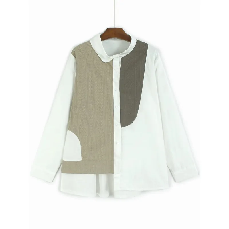SuperAen Contrasting Color Knitted Patchwork Long-sleeved Casual Shirt for Women 2025 Spring New Asymmetric Loose Fashion Shirts
SuperAen Contrasting Color Knitted Patchwork Long-sleeved Casual Shirt for Women 2025 Spring New Asymmetric Loose Fashion Shirts