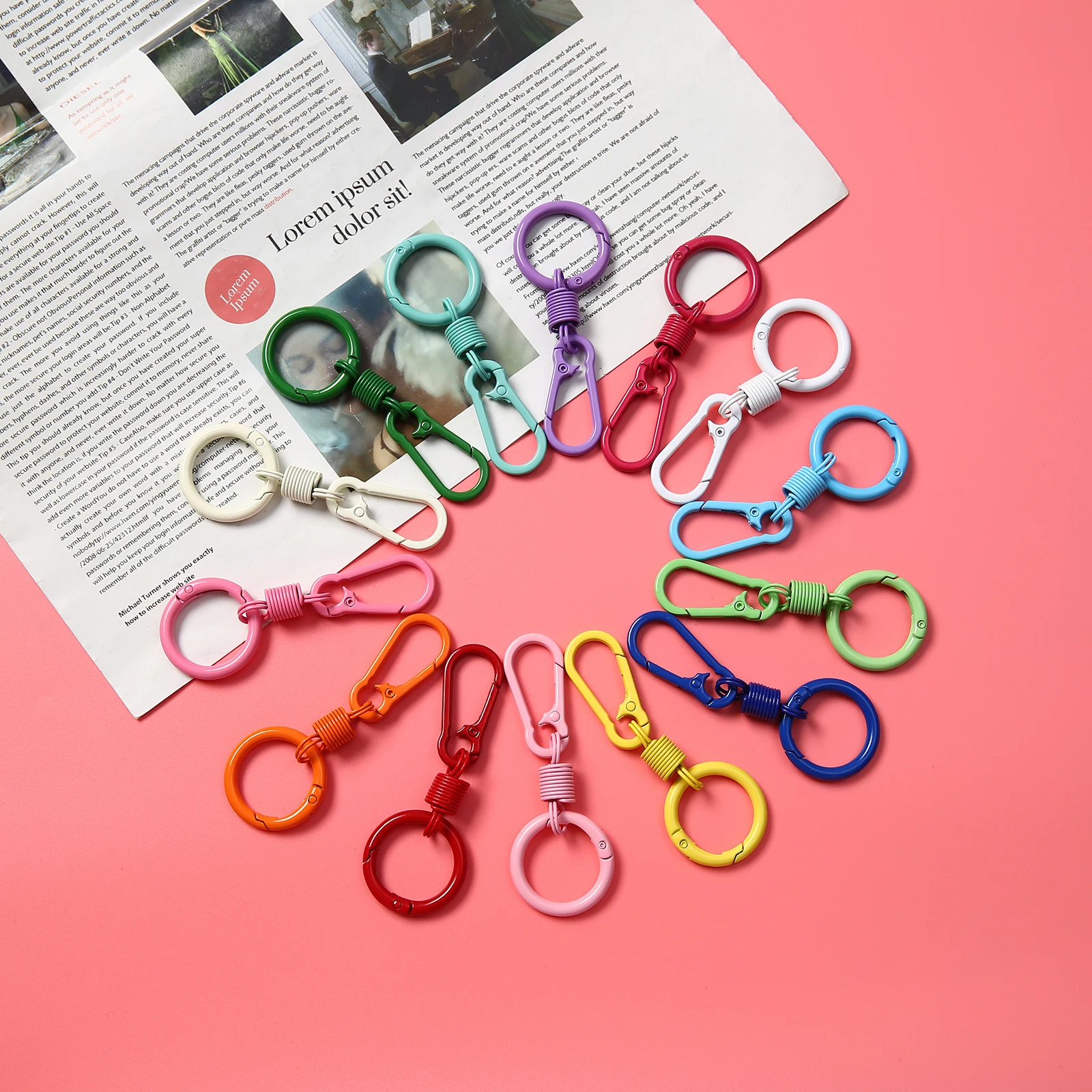 1/2/5/10/20/50 pcs Colorful Snap Lobster Clasp Hooks with Rings for DIY Trinkets Making Rotating Pet Keychain Bag Accessories
1/2/5/10/20/50 pcs Colorful Snap Lobster Clasp Hooks with Rings for DIY Trinkets Making Rotating Pet Keychain Bag Accessories