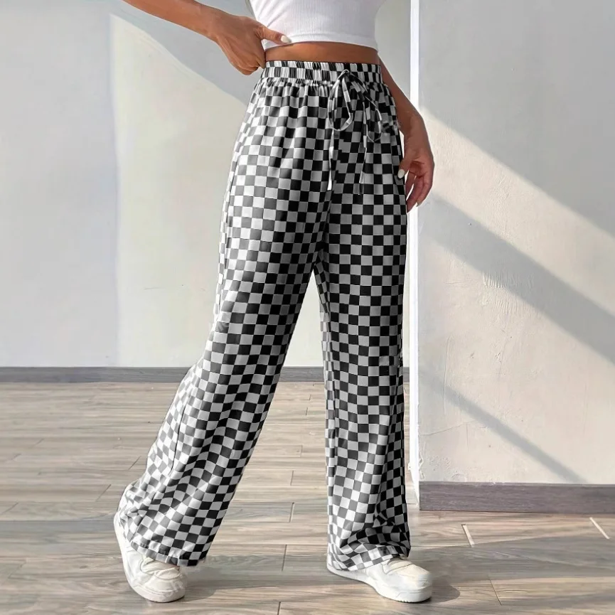Women's Plaid Print ket Straight Leg Wide Leg Pants Spring New Sle Casual Comfortable Polyester Fiber Commuter Sle
Women's Plaid Print ket Straight Leg Wide Leg Pants Spring New Sle Casual Comfortable Polyester Fiber Commuter Sle