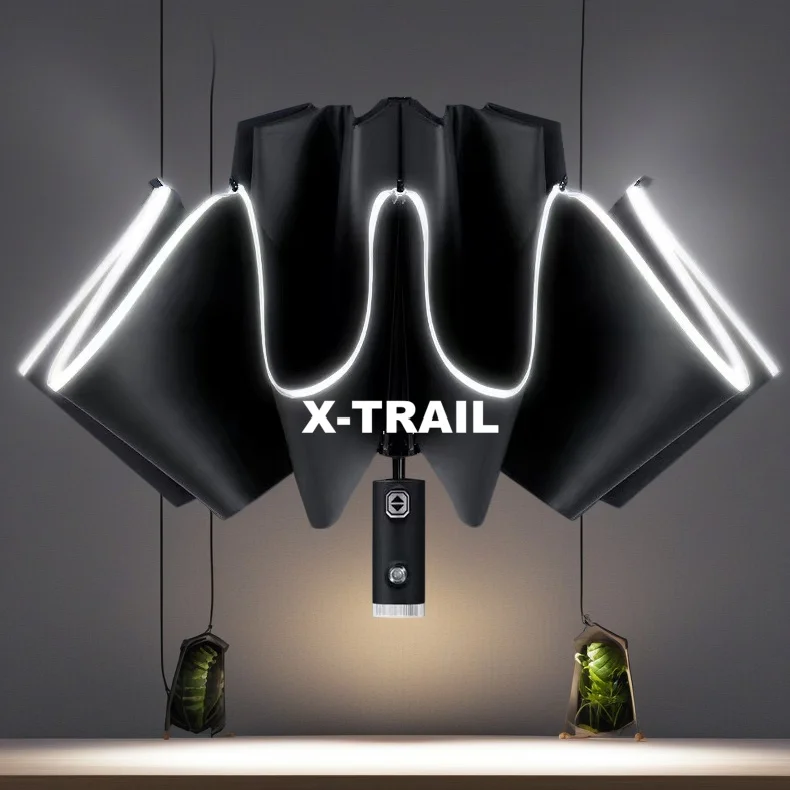 Automatic Umbrella with Reflective Stripe Led Light For Nissan Xtrail X Trail T30 T31 T32 2021 2020 2019 2018 2017-2001
Automatic Umbrella with Reflective Stripe Led Light For Nissan Xtrail X Trail T30 T31 T32 2021 2020 2019 2018 2017-2001