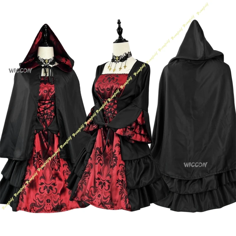Vintage European Royal Court Style Dress Retro Elegant Evening Gown Female Halloween Carnival Cosplay Role Play Party Costume
Vintage European Royal Court Style Dress Retro Elegant Evening Gown Female Halloween Carnival Cosplay Role Play Party Costume
