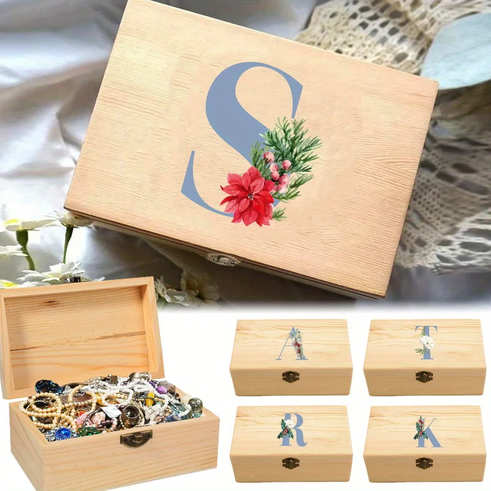 Vintage wooden key lock storage box product display box with cover desktop decoration Item Holiday Gift Blue Letter Pattern
Vintage wooden key lock storage box product display box with cover desktop decoration Item Holiday Gift Blue Letter Pattern