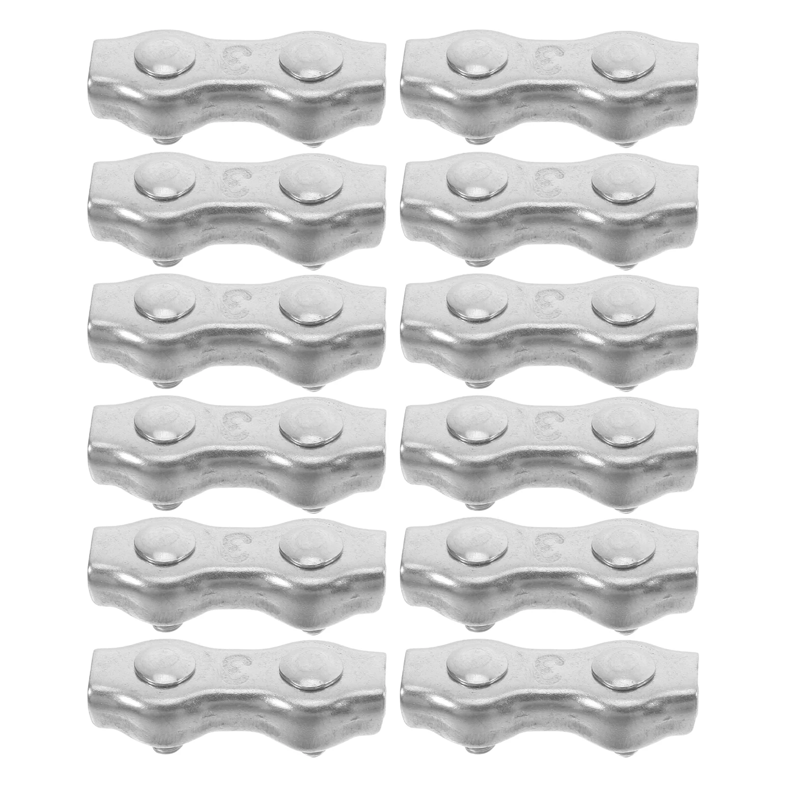 12 Pcs Stainless Steel Wire Rope Clamp Cable Clamps Electric Fence Connectors Double Splicers Steel Wire Braid
12 Pcs Stainless Steel Wire Rope Clamp Cable Clamps Electric Fence Connectors Double Splicers Steel Wire Braid