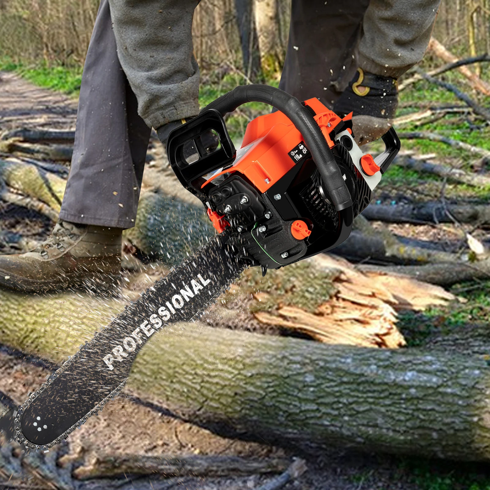 62CC 2Stroke Gasoline Chainsaw 20" Bar Powered Engine Wood Cutting Gas Chain Saw
62CC 2Stroke Gasoline Chainsaw 20" Bar Powered Engine Wood Cutting Gas Chain Saw