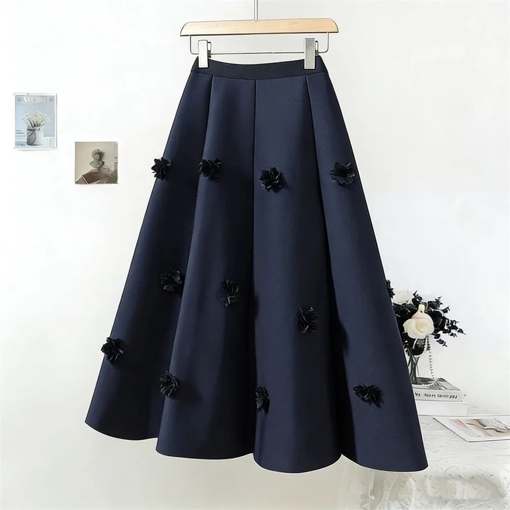 French Retro Palace Style Jacquard Midi Skirt Women High Waist Slimming A-Line Pleated Mid Length Skirts Office Ladies Elegant
French Retro Palace Style Jacquard Midi Skirt Women High Waist Slimming A-Line Pleated Mid Length Skirts Office Ladies Elegant