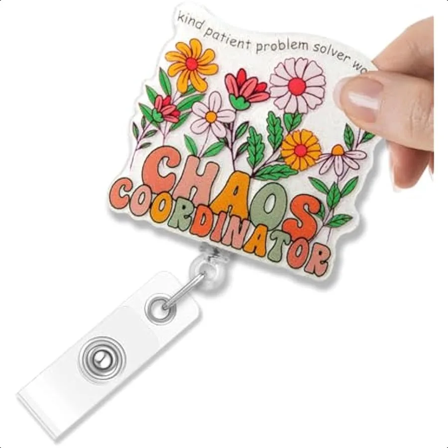 Chaos Coordinator Retractable Badge Holder Funny Flowers Badge Reel Gifts for Supervisor Charge Doctors Daycare Worker Appreci
Chaos Coordinator Retractable Badge Holder Funny Flowers Badge Reel Gifts for Supervisor Charge Doctors Daycare Worker Appreci