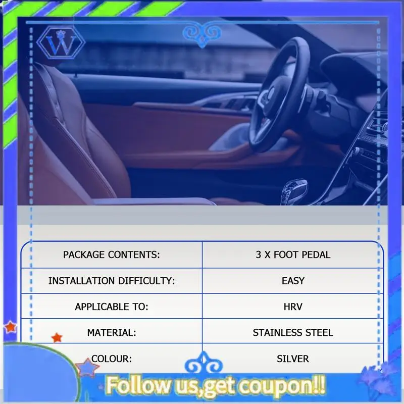 M46K-Car Pedals Gas Brake Clutch Accelerator Pedal Pad Plate Cover For Honda CITY 2013 - 2020 Vezel HRV HR-V 2015-2020(MT)
M46K-Car Pedals Gas Brake Clutch Accelerator Pedal Pad Plate Cover For Honda CITY 2013 - 2020 Vezel HRV HR-V 2015-2020(MT)