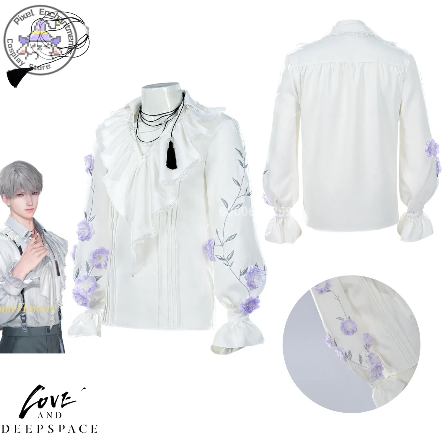 Game Love and Deepspace Aster Cosplay Costume Popular Role Playing White Skirt with Necklace for Men Comic Con Party Clothes
Game Love and Deepspace Aster Cosplay Costume Popular Role Playing White Skirt with Necklace for Men Comic Con Party Clothes
