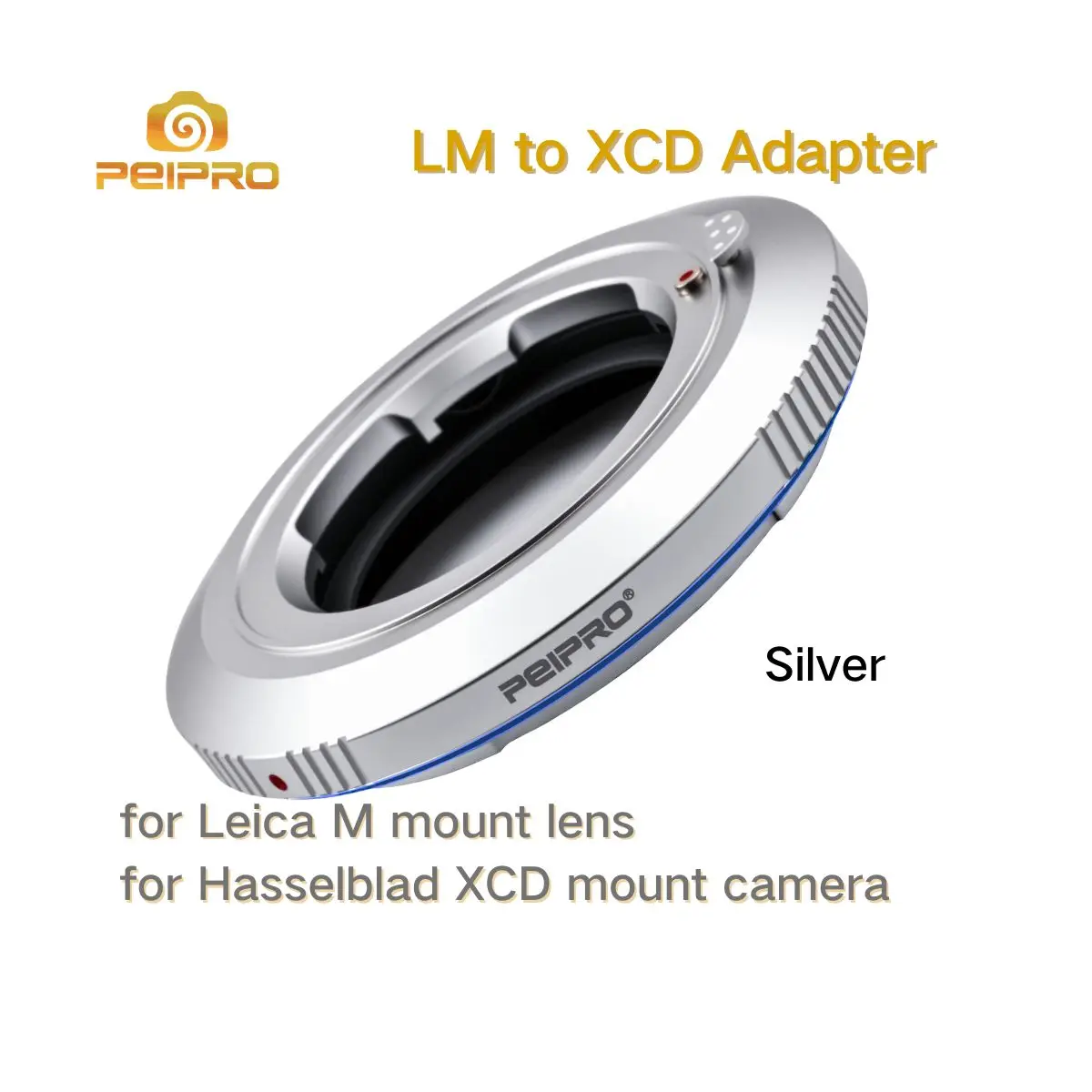 PEIPRO LM-XCD PRO Silver Lens Adapter for Leica M Lens to Hasselblad XCD Mount Cameras X2D X2DII X1D X1DII
PEIPRO LM-XCD PRO Silver Lens Adapter for Leica M Lens to Hasselblad XCD Mount Cameras X2D X2DII X1D X1DII
