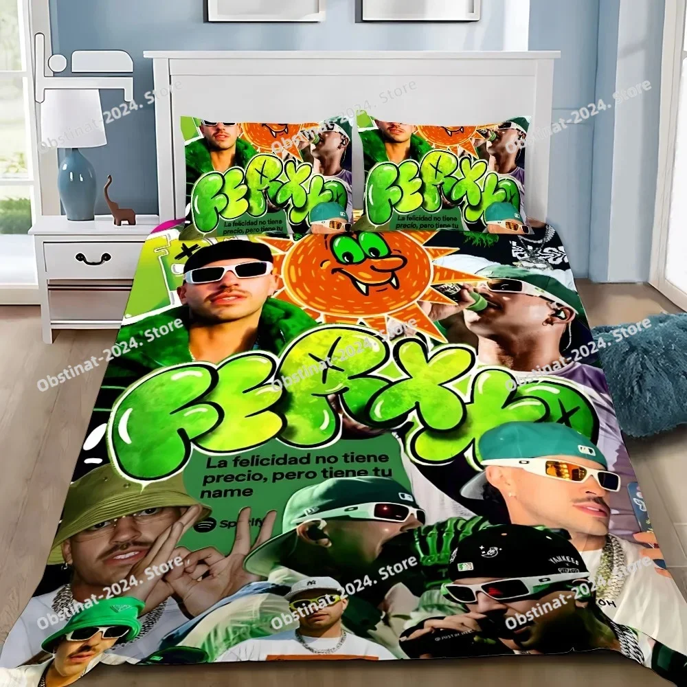 Rapper Duvet Pillowcase Bedding Set Adult Boy F-Feid Ferxxos Girl Bedroom Decoration Children Gift Single Double Large Size
Rapper Duvet Pillowcase Bedding Set Adult Boy F-Feid Ferxxos Girl Bedroom Decoration Children Gift Single Double Large Size