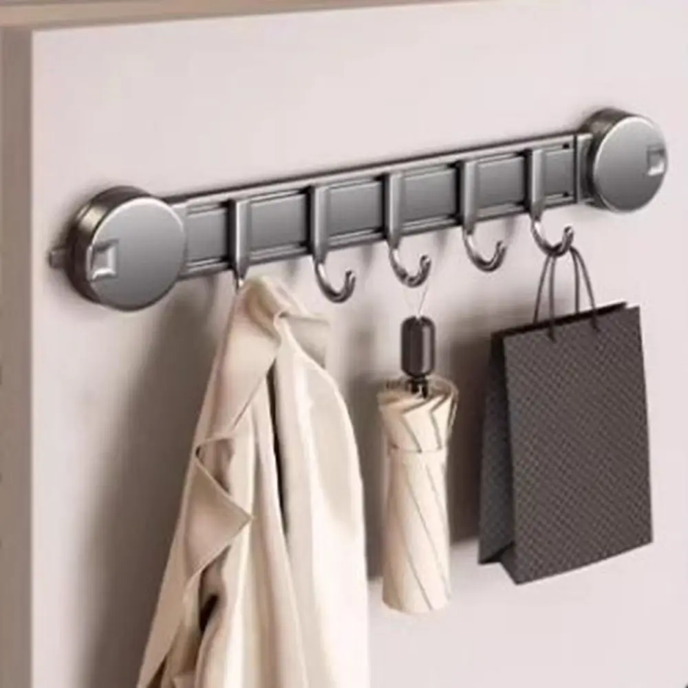 4/5/6 Hooks Suction Cup Hooks Simple Punch-Free Door Hanging Clothes Hook Wall-mounted Space Aluminum Sundries Storage Hook
4/5/6 Hooks Suction Cup Hooks Simple Punch-Free Door Hanging Clothes Hook Wall-mounted Space Aluminum Sundries Storage Hook