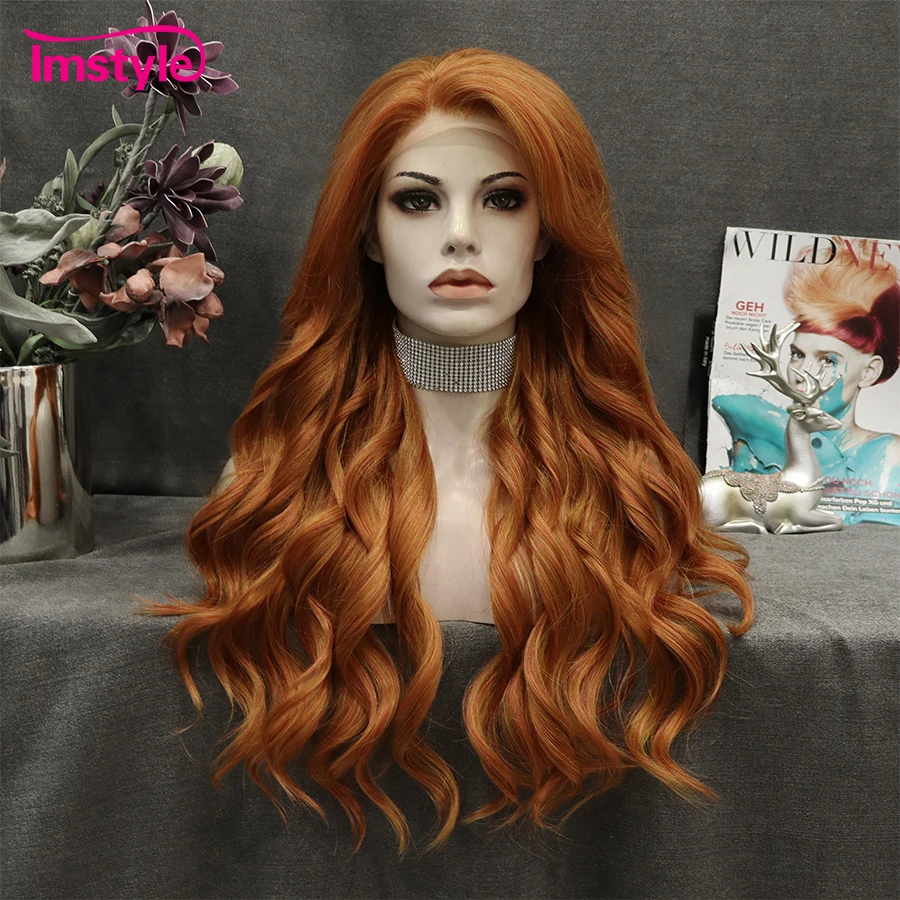 Imstyle Ginger Wig Synthetic Lace Front Wig Water Wave Long Lace Wigs For Women Heat Resistant Fiber Cosplay Wig Synthetic Wig
Imstyle Ginger Wig Synthetic Lace Front Wig Water Wave Long Lace Wigs For Women Heat Resistant Fiber Cosplay Wig Synthetic Wig