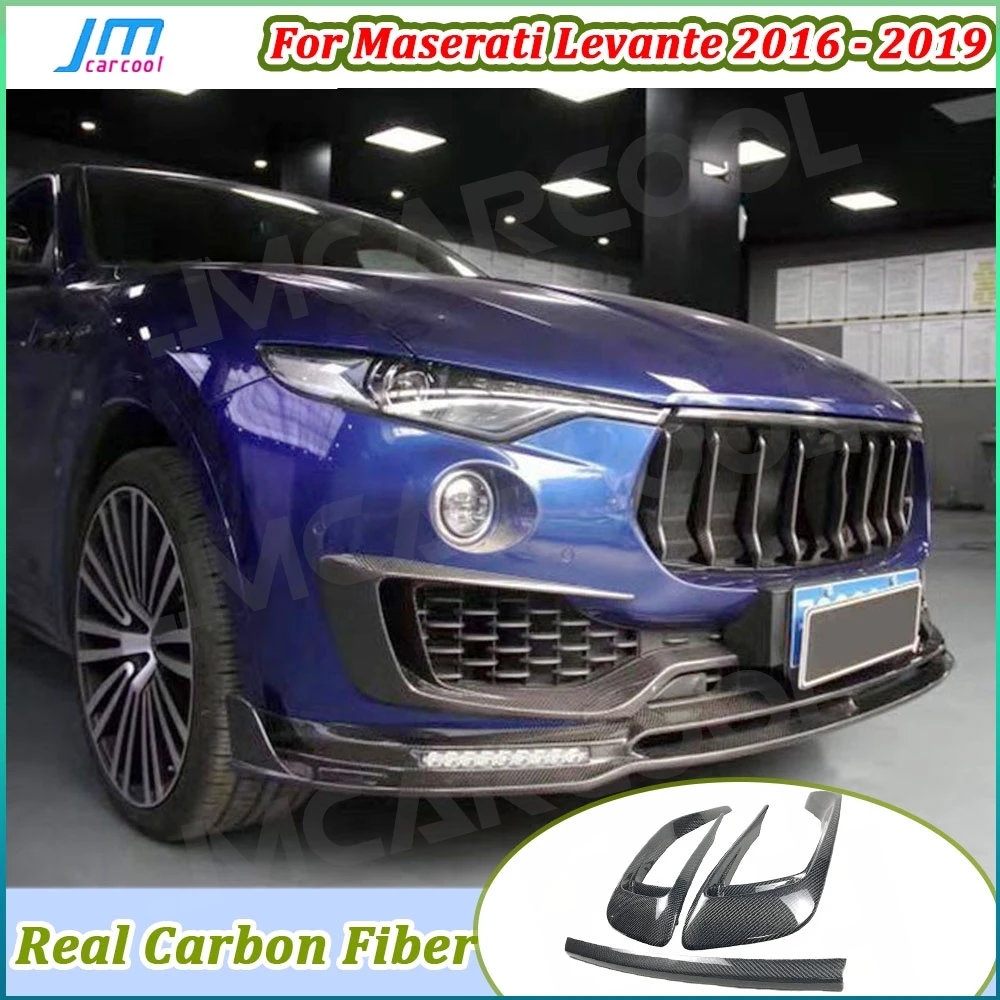 Dry Carbon Fiber Front Bumper Middle Lip Trim Spoiler for Maserati Levante 2016 - 2019 Head FogLamp Air Vent Mesh Frame Cover
Dry Carbon Fiber Front Bumper Middle Lip Trim Spoiler for Maserati Levante 2016 - 2019 Head FogLamp Air Vent Mesh Frame Cover