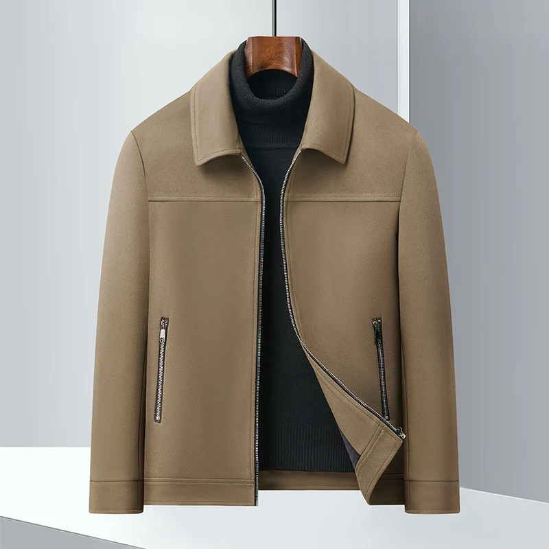 Новая мужская куртка на молнии с лацканами для мужчин, высококачественная мужская повседневная куртка, модная однотонная деловая универсальная осенняя куртка
Новая мужская куртка на молнии с лацканами для мужчин, высококачественная мужская повседневная куртка, модная однотонная деловая универсальная осенняя куртка