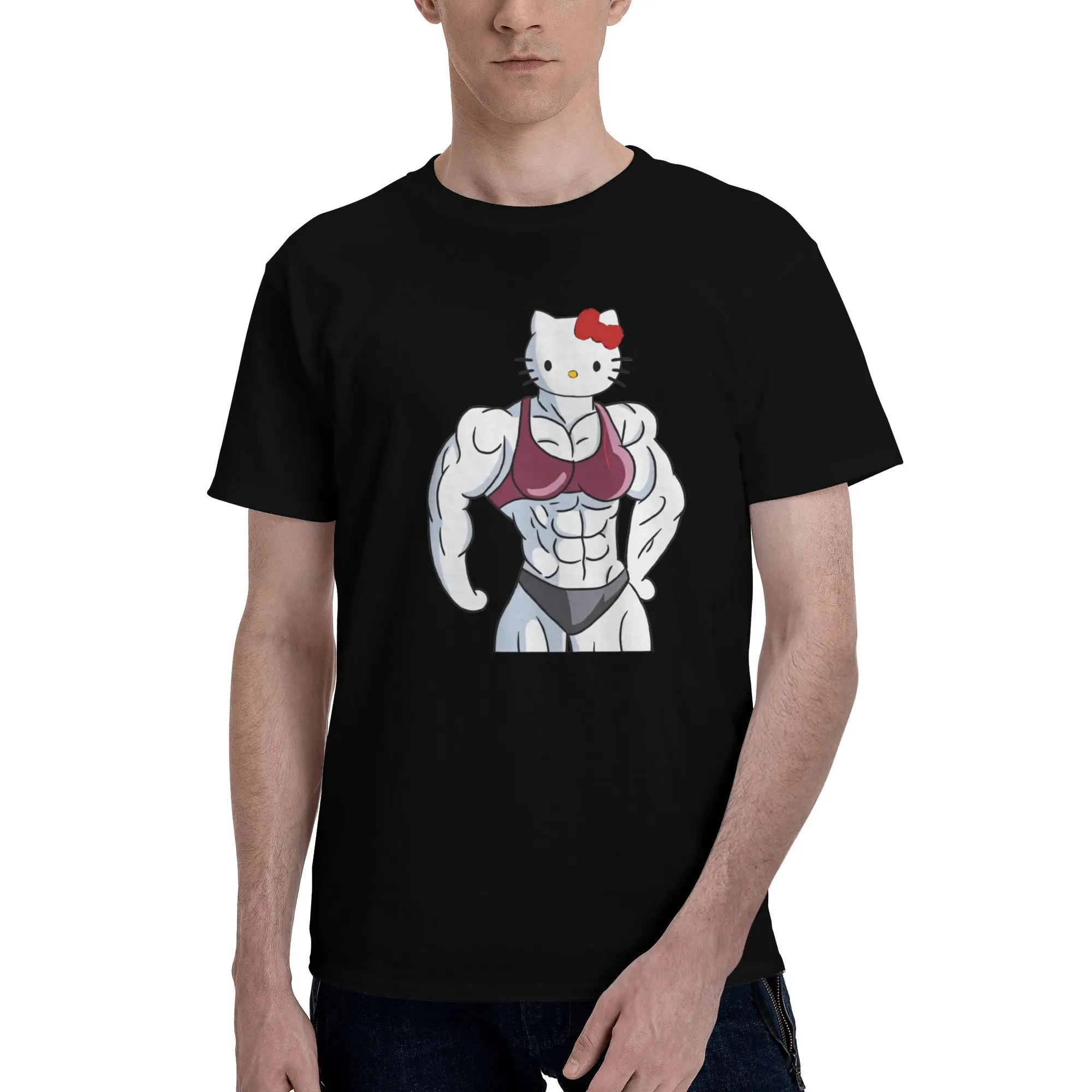 Muscle Hello Kitty Graphic T Shirts Men Cotton Fashion T-Shirt Crew Neck Tees Short Sleeve Clothes Graphic Printed
Muscle Hello Kitty Graphic T Shirts Men Cotton Fashion T-Shirt Crew Neck Tees Short Sleeve Clothes Graphic Printed