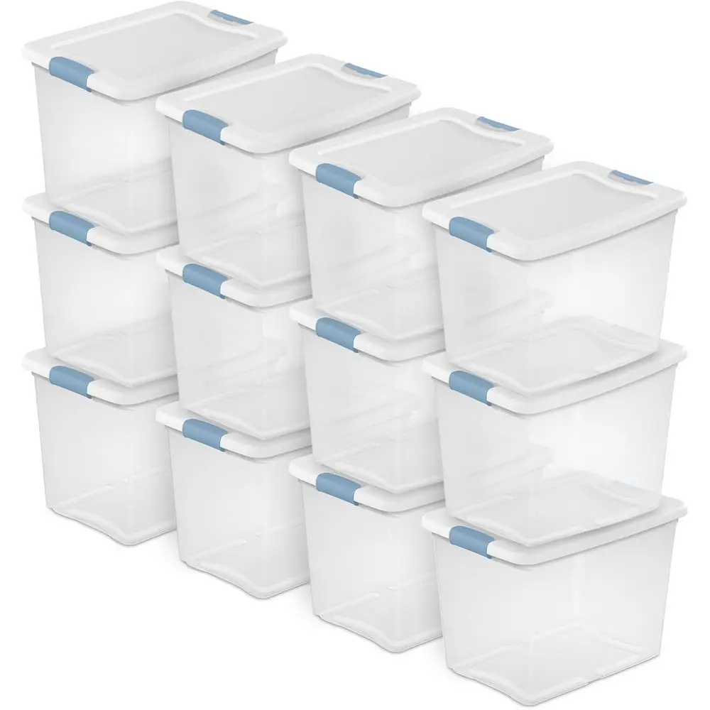 Clear 25-Quart Plastic Storage Boxes with Lids, 12-Pack, Ideal for Under-Bed, Closet, Bathroom, and Office Organization
Clear 25-Quart Plastic Storage Boxes with Lids, 12-Pack, Ideal for Under-Bed, Closet, Bathroom, and Office Organization