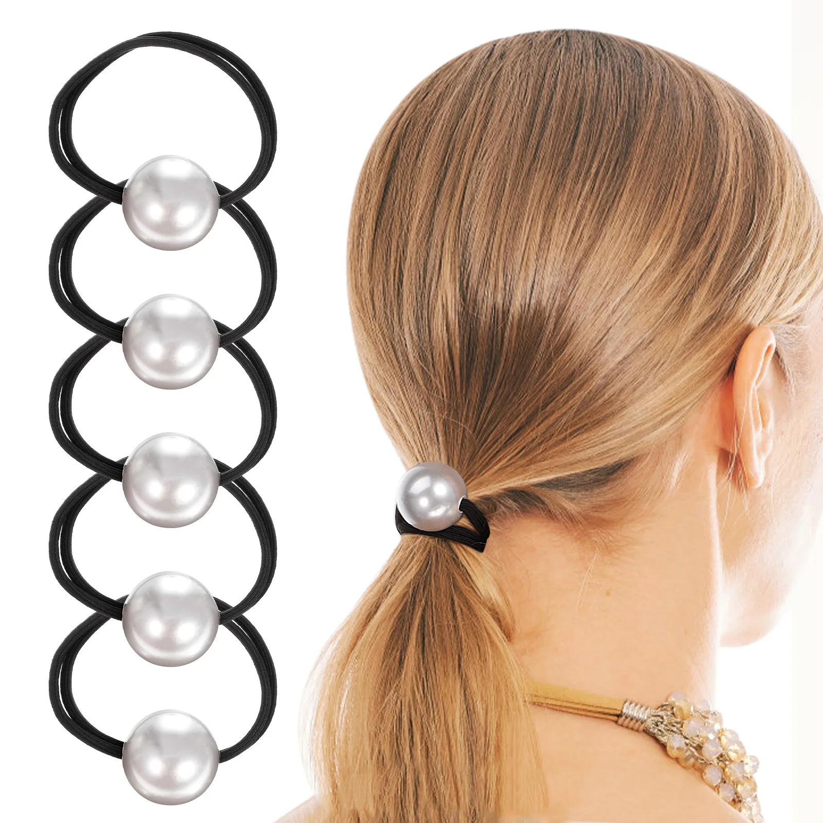 6 pcs Big Pearl Rope Elastic Bead Ties Girls Accessories Ponytail Holder Hair Bands Thick Hair Ties Braids Buns
6 pcs Big Pearl Rope Elastic Bead Ties Girls Accessories Ponytail Holder Hair Bands Thick Hair Ties Braids Buns