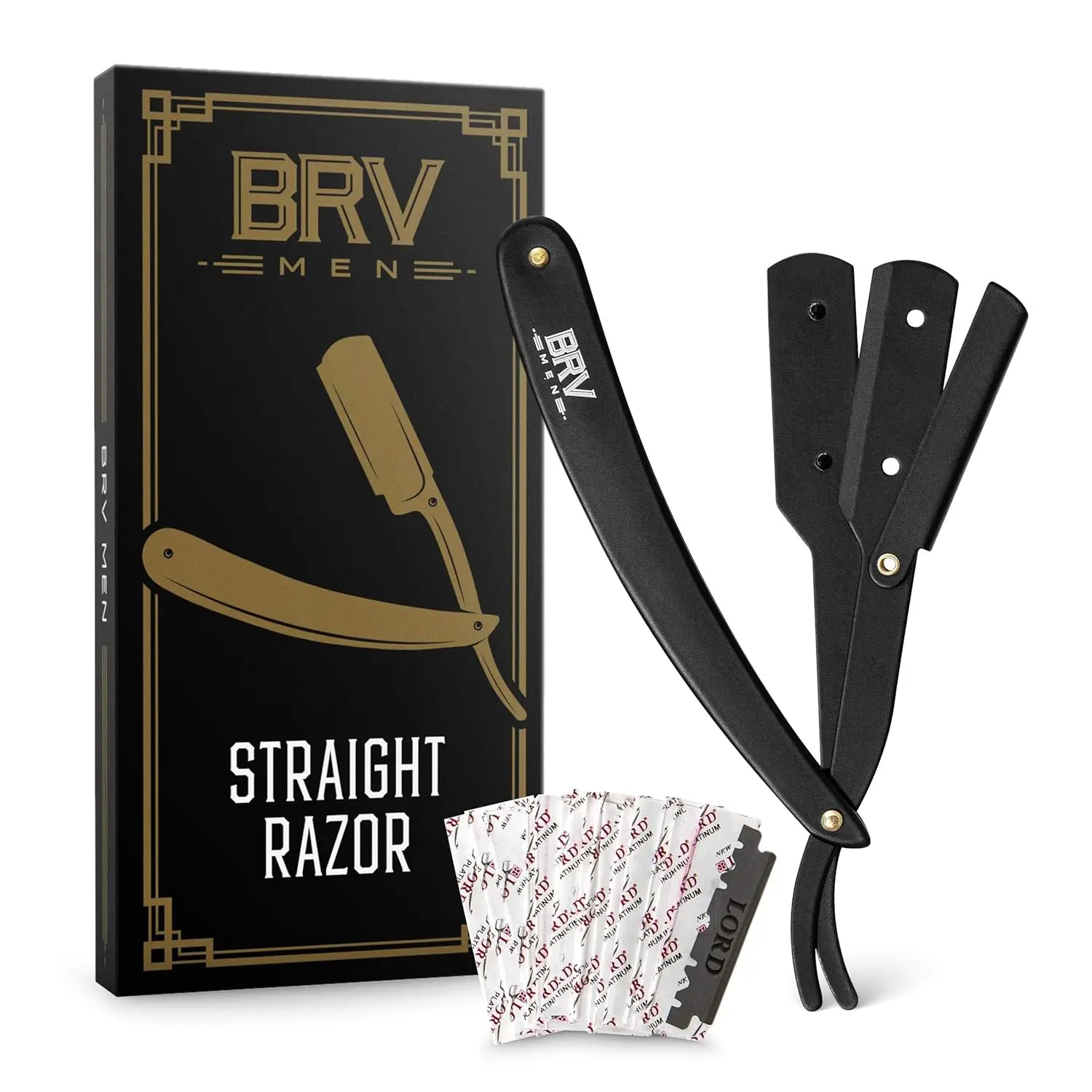 Professional Straight Edge Barber Razor with 100 Blades - Men's Shaving Tool & Barbershop Accessory
Professional Straight Edge Barber Razor with 100 Blades - Men's Shaving Tool & Barbershop Accessory