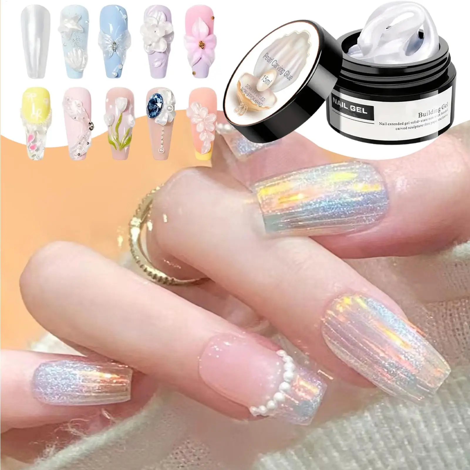 Nail Arts Satin Carving Gel 3D Nail Gel Fingernail Art Solid Sculpting Gel Glue White Pearl Satin Finishs Hard Extension Gel
Nail Arts Satin Carving Gel 3D Nail Gel Fingernail Art Solid Sculpting Gel Glue White Pearl Satin Finishs Hard Extension Gel