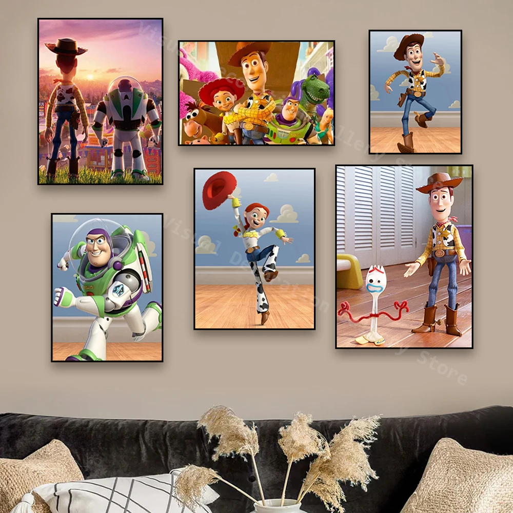 Modern Disney Cartoon Toy Story Movie Poster Canvas Wall Art Painting Printmaking Living Room and Kindergarten Home Decor Prints
Modern Disney Cartoon Toy Story Movie Poster Canvas Wall Art Painting Printmaking Living Room and Kindergarten Home Decor Prints