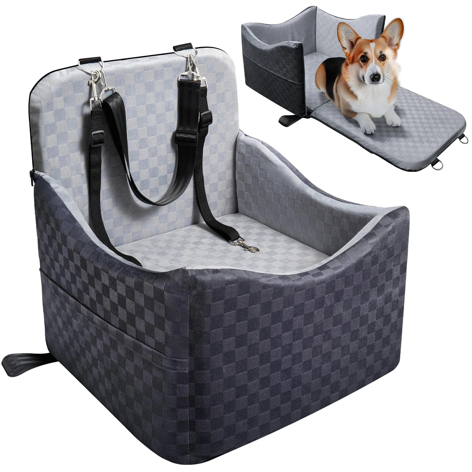 Small Dog Car Safety Sponge Elevated Seat, 2-in-1 Pet Bed (in car at home), Co-pilot Dog Mat, Anti-Jolt Car Dog Bed,Cat-Friendly
Small Dog Car Safety Sponge Elevated Seat, 2-in-1 Pet Bed (in car at home), Co-pilot Dog Mat, Anti-Jolt Car Dog Bed,Cat-Friendly