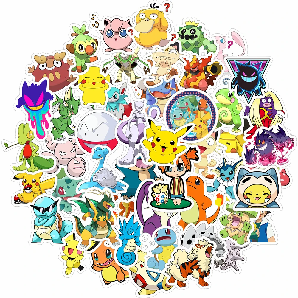 10/30/50pcs Kawaii Pikachu Anime Pokemon Stickers for Laptop Skateboard Guitar Phone Waterproof Cartoon Sticker Kid Gift Toys
10/30/50pcs Kawaii Pikachu Anime Pokemon Stickers for Laptop Skateboard Guitar Phone Waterproof Cartoon Sticker Kid Gift Toys