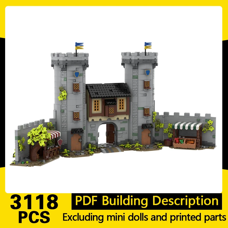 Medieval Castle Model MOC Building Bricks City Large Gate Modular Technology Gifts Holiday Assemble Children Toys Suit
Medieval Castle Model MOC Building Bricks City Large Gate Modular Technology Gifts Holiday Assemble Children Toys Suit