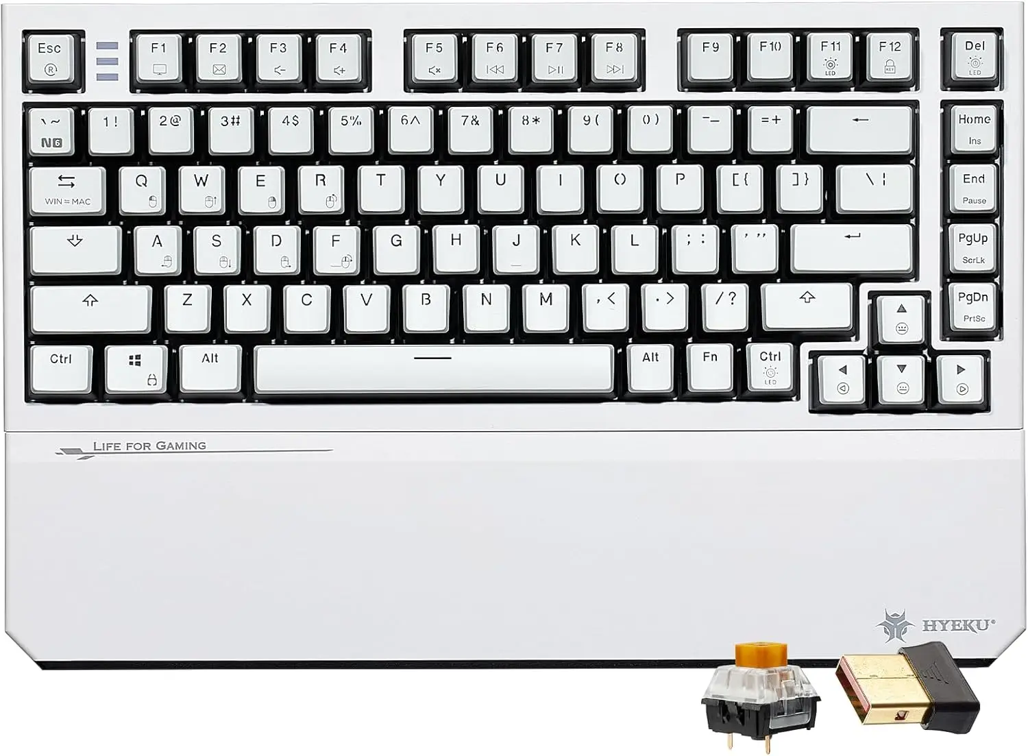 Беспроводная механическая игровая клавиатура X2 TKL, двухрежимная 2,4 ГГц/USB-C, магнитная подставка для запястья, тактильные переключатели с предварительным смазанным маслом, белый светодиод B
Беспроводная механическая игровая клавиатура X2 TKL, двухрежимная 2,4 ГГц/USB-C, магнитная подставка для запястья, тактильные переключатели с предварительным смазанным маслом, белый светодиод B