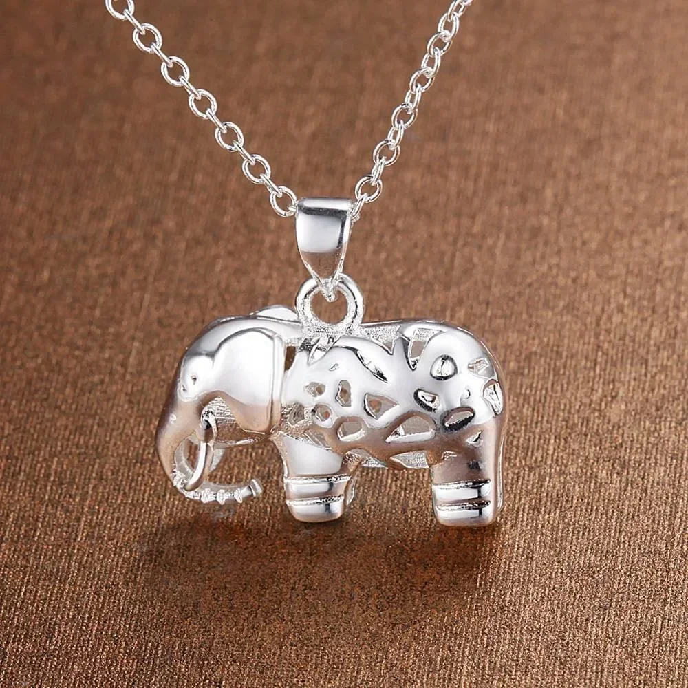 Hot high quality 925 Sterling Silver fine elephant pendant Necklace For Women fashion luxury designer Jewelry Wedding party gift
Hot high quality 925 Sterling Silver fine elephant pendant Necklace For Women fashion luxury designer Jewelry Wedding party gift
