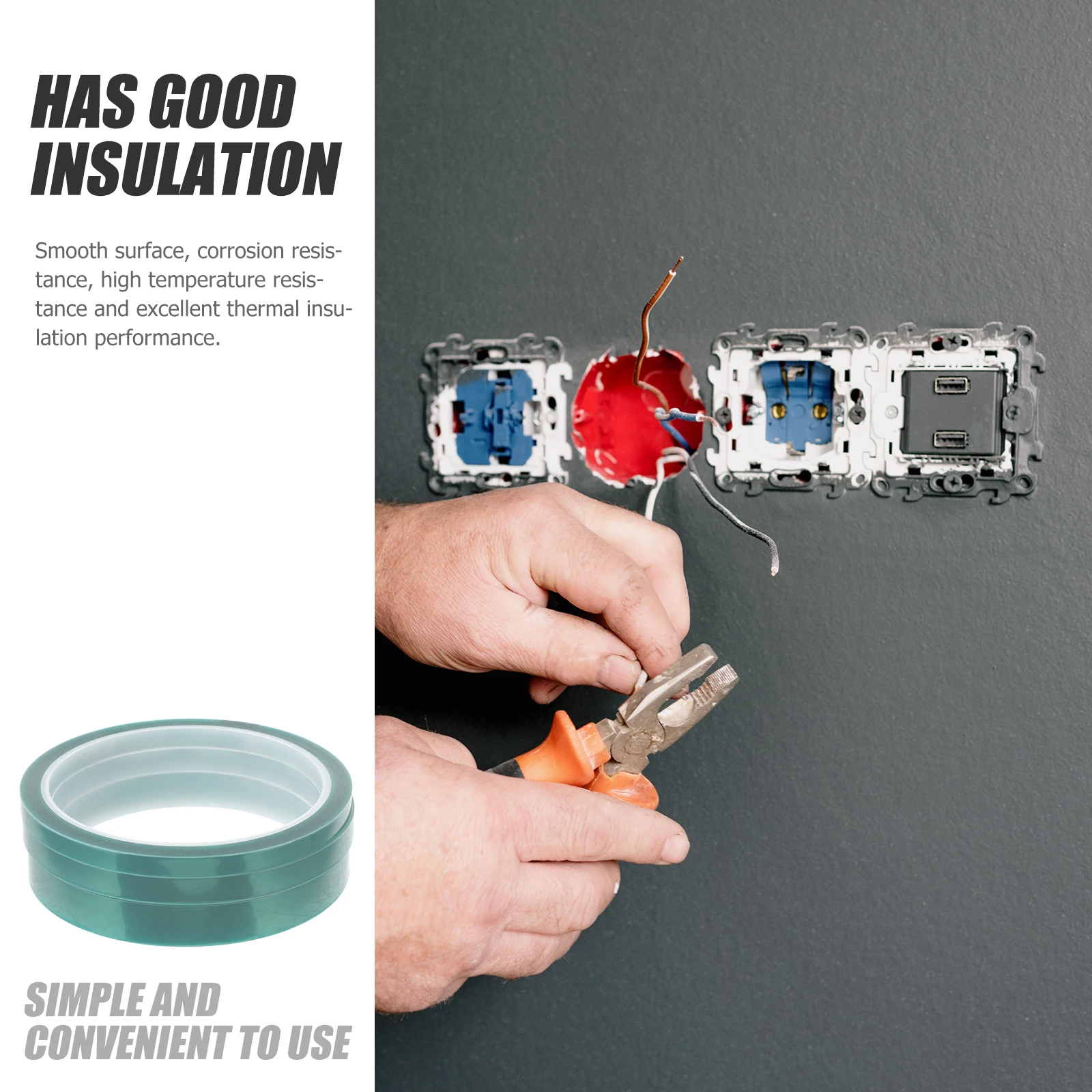 Heat Resistant Tape High Temp Adhesive Green Insulation Electrical Duct Wear Resistant Thermal Protective DIY Transfer
Heat Resistant Tape High Temp Adhesive Green Insulation Electrical Duct Wear Resistant Thermal Protective DIY Transfer