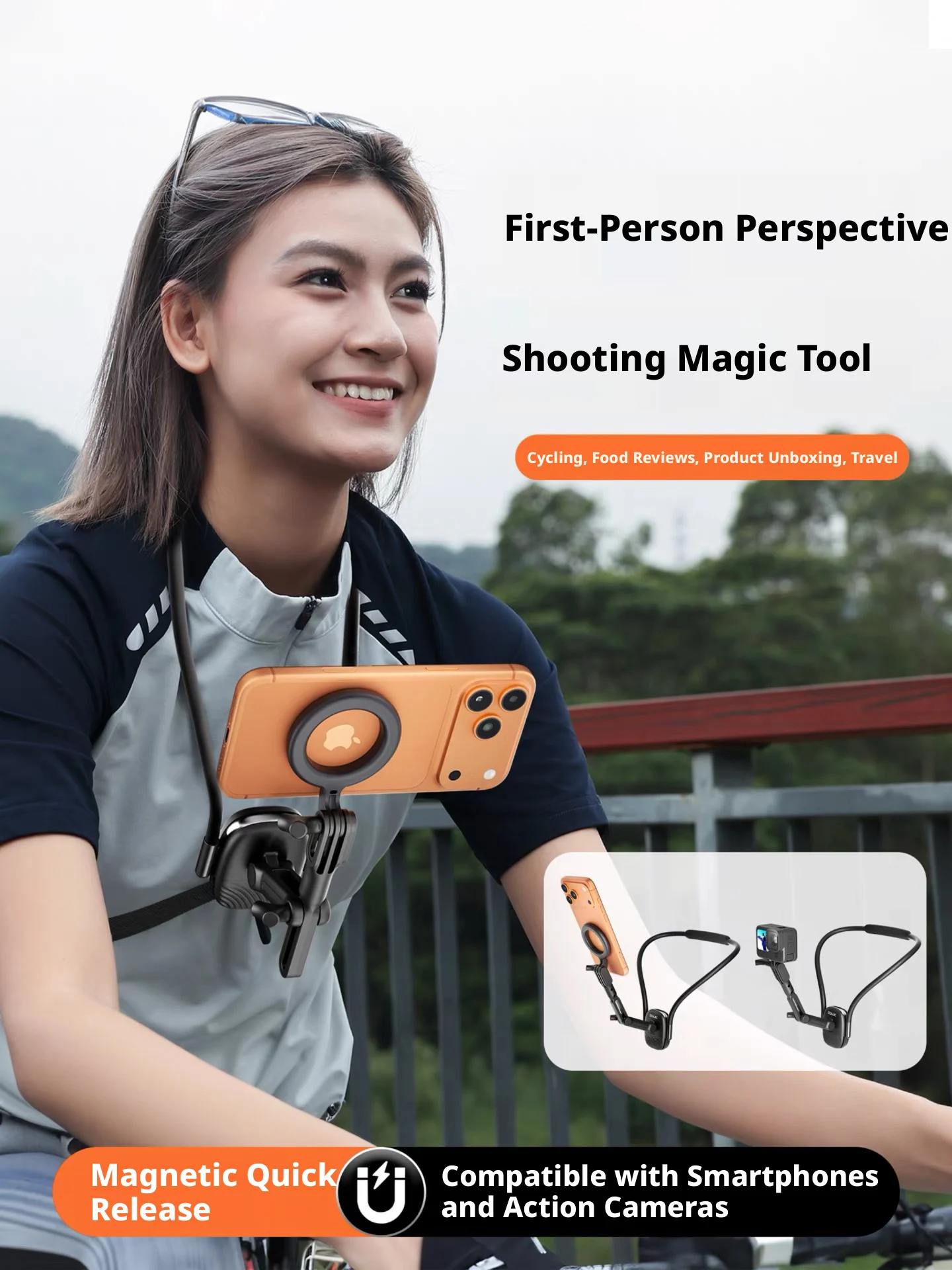 Hanging Neck Mobile Phone Bracket First Angle Shooting Equipment MagSafe Magnetic Bracket Anti-Shake Live Portable
Hanging Neck Mobile Phone Bracket First Angle Shooting Equipment MagSafe Magnetic Bracket Anti-Shake Live Portable