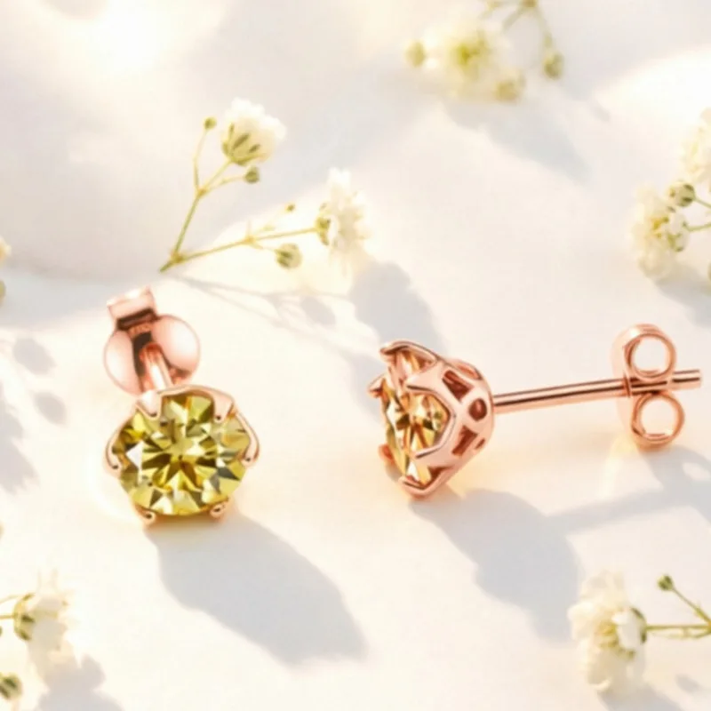 Jellystory S925 Silver Moissanite Stud Earrings Round Cut Screw Back Anti-Loss Hypoallergenic Fashion Jewelry Wedding Gift Women
Jellystory S925 Silver Moissanite Stud Earrings Round Cut Screw Back Anti-Loss Hypoallergenic Fashion Jewelry Wedding Gift Women
