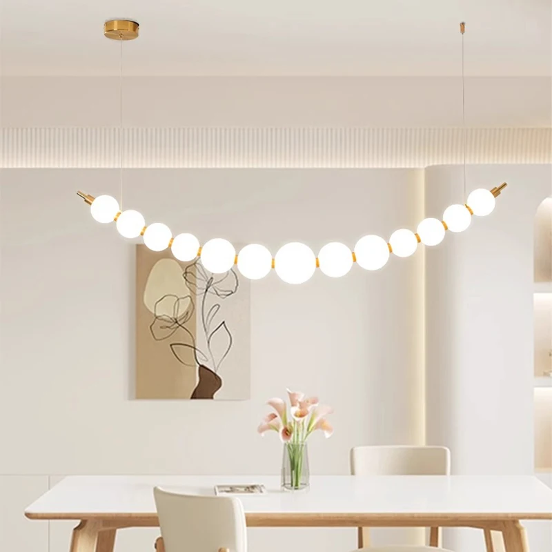 Nordic Ring Chandeliers White Acrylic Led Chandelier For Dining Living Room Bedroom Ball Pearl Necklace Pendant Lamp
Nordic Ring Chandeliers White Acrylic Led Chandelier For Dining Living Room Bedroom Ball Pearl Necklace Pendant Lamp