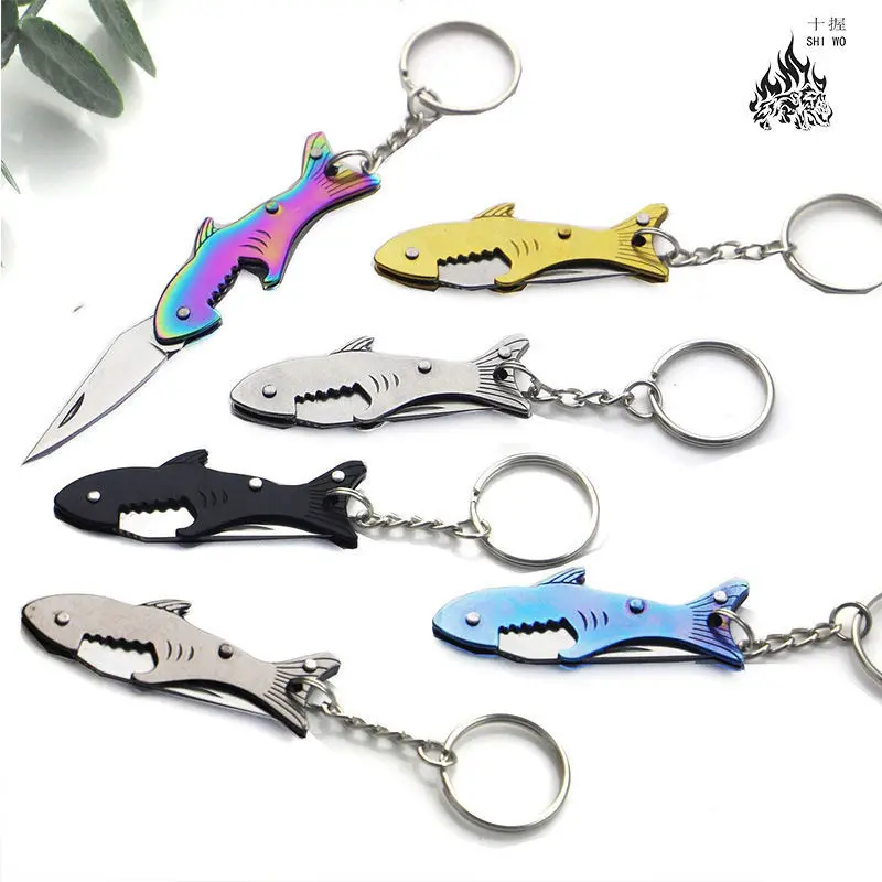 Keychains knife,multi-function bottle opening,paring knife,sharp unpacking,portable,folding key chain,Personality shark knife
Keychains knife,multi-function bottle opening,paring knife,sharp unpacking,portable,folding key chain,Personality shark knife