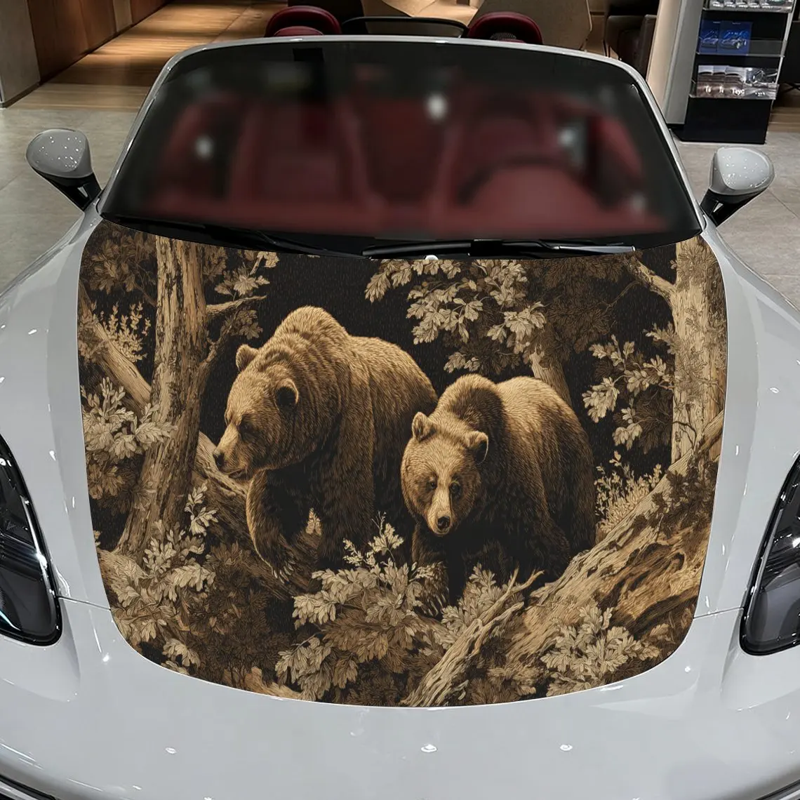 Car Decal Bear Pair with Brown Toned Forest Artistic Background & Mystic-Nature-Inspired Gothic Aesthetic Car Hood Sticker, Wate
Car Decal Bear Pair with Brown Toned Forest Artistic Background & Mystic-Nature-Inspired Gothic Aesthetic Car Hood Sticker, Wate