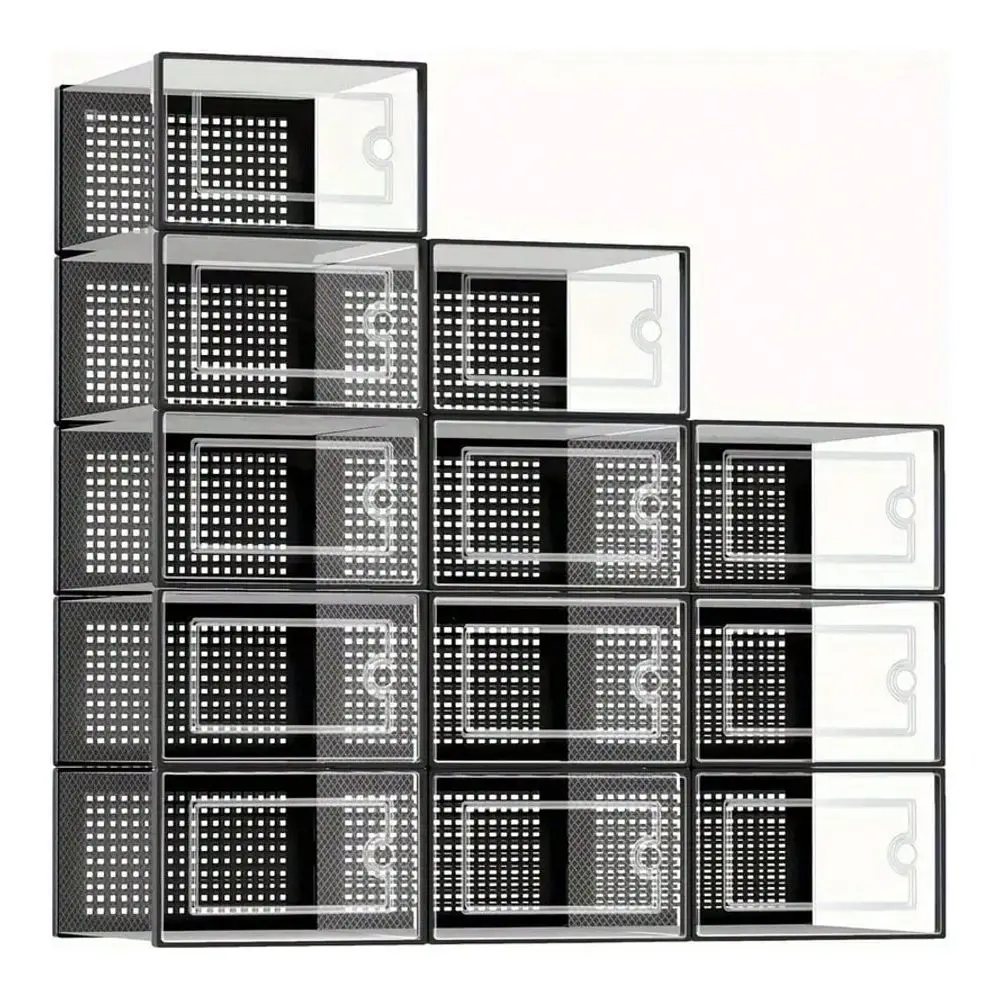 Thick Transparent Shoe Box With Lid, Foldable And Stackable Plastic Shoe Rack Organizer Waterproof, Space Saving, Suitable For
Thick Transparent Shoe Box With Lid, Foldable And Stackable Plastic Shoe Rack Organizer Waterproof, Space Saving, Suitable For