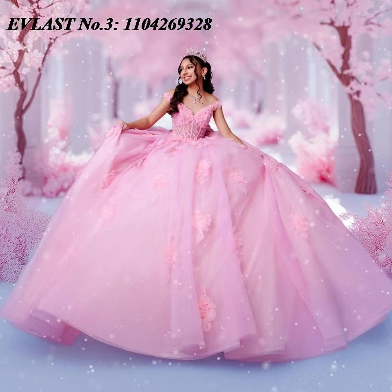 EVLAST блестящее розовое платье Quinceanera по индивидуальному заказу, бальное платье с цветочной аппликацией, расшитый бисером и бантом, корсет Sweet 16, Vestidos De 15 Anos E3Q516
EVLAST блестящее розовое платье Quinceanera по индивидуальному заказу, бальное платье с цветочной аппликацией, расшитый бисером и бантом, корсет Sweet 16, Vestidos De 15 Anos E3Q516