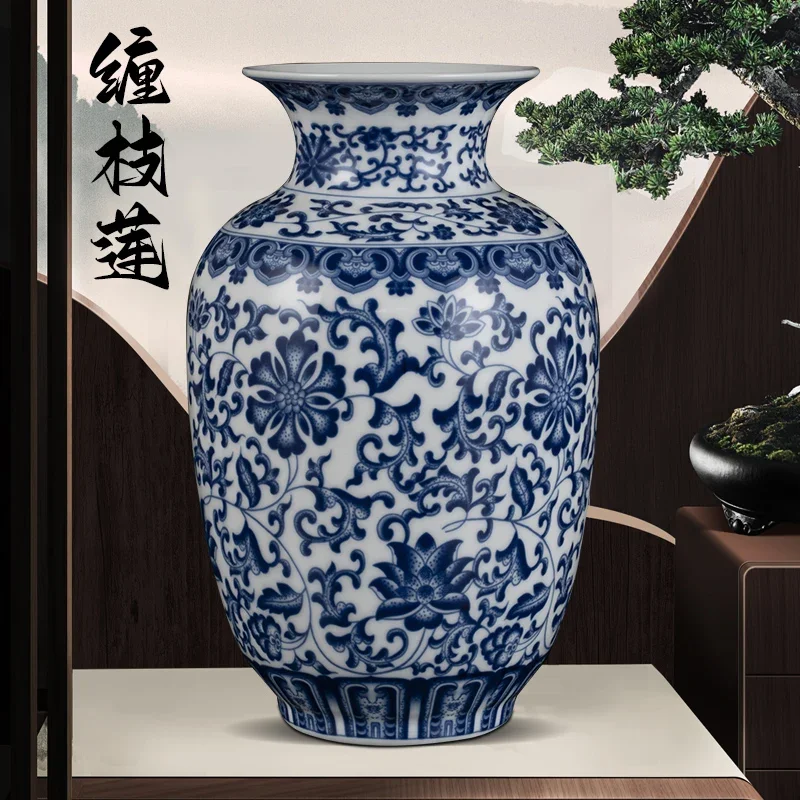 Ceramic vase chinoiserie blue and white porcelain home living room craft decoration ornaments floreros vases decor
Ceramic vase chinoiserie blue and white porcelain home living room craft decoration ornaments floreros vases decor