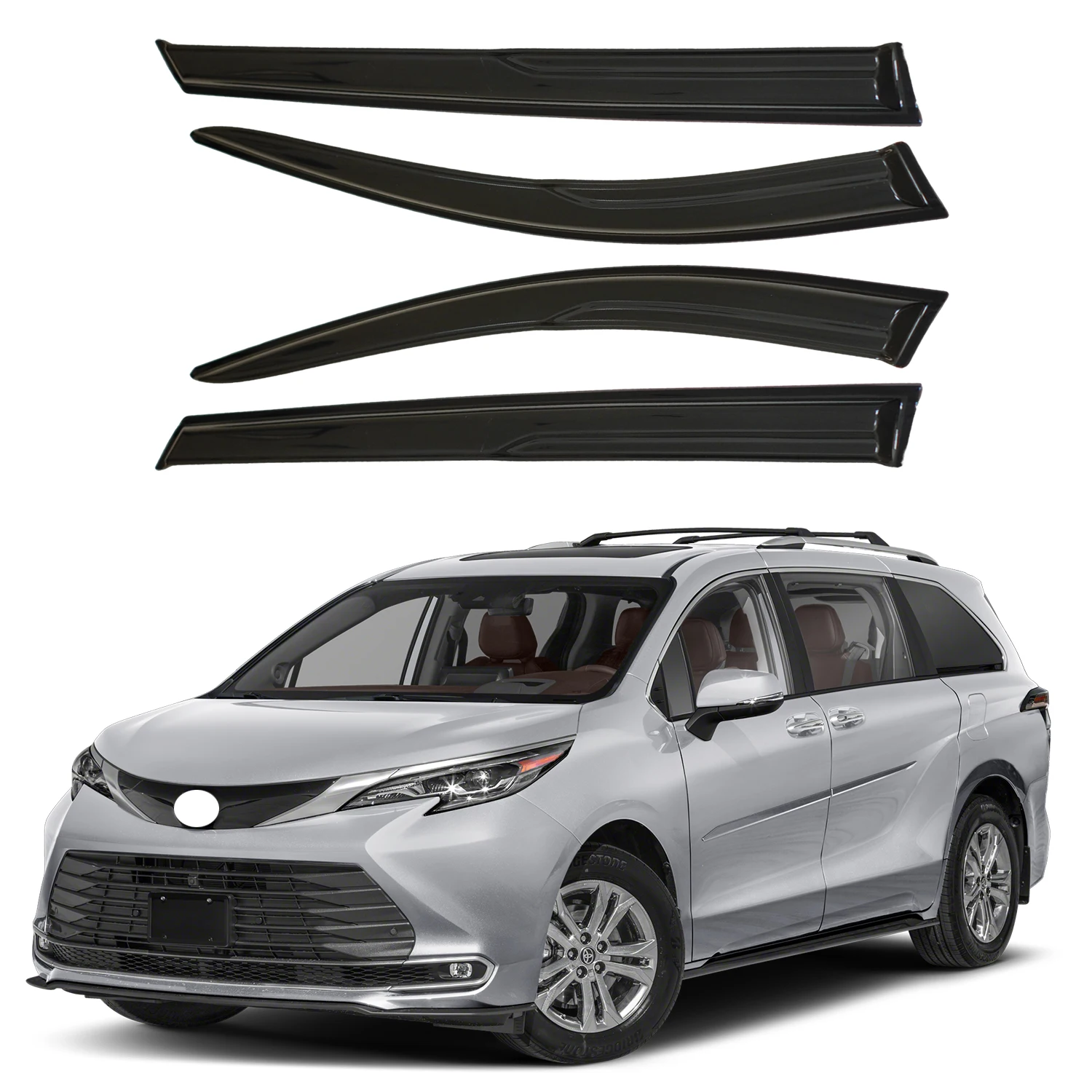 For Toyota Sienna 5 Door MPV 2021-2023 Tinted 4pcs External Window Visors Rain Deflectors 1.5MM Thick
For Toyota Sienna 5 Door MPV 2021-2023 Tinted 4pcs External Window Visors Rain Deflectors 1.5MM Thick
