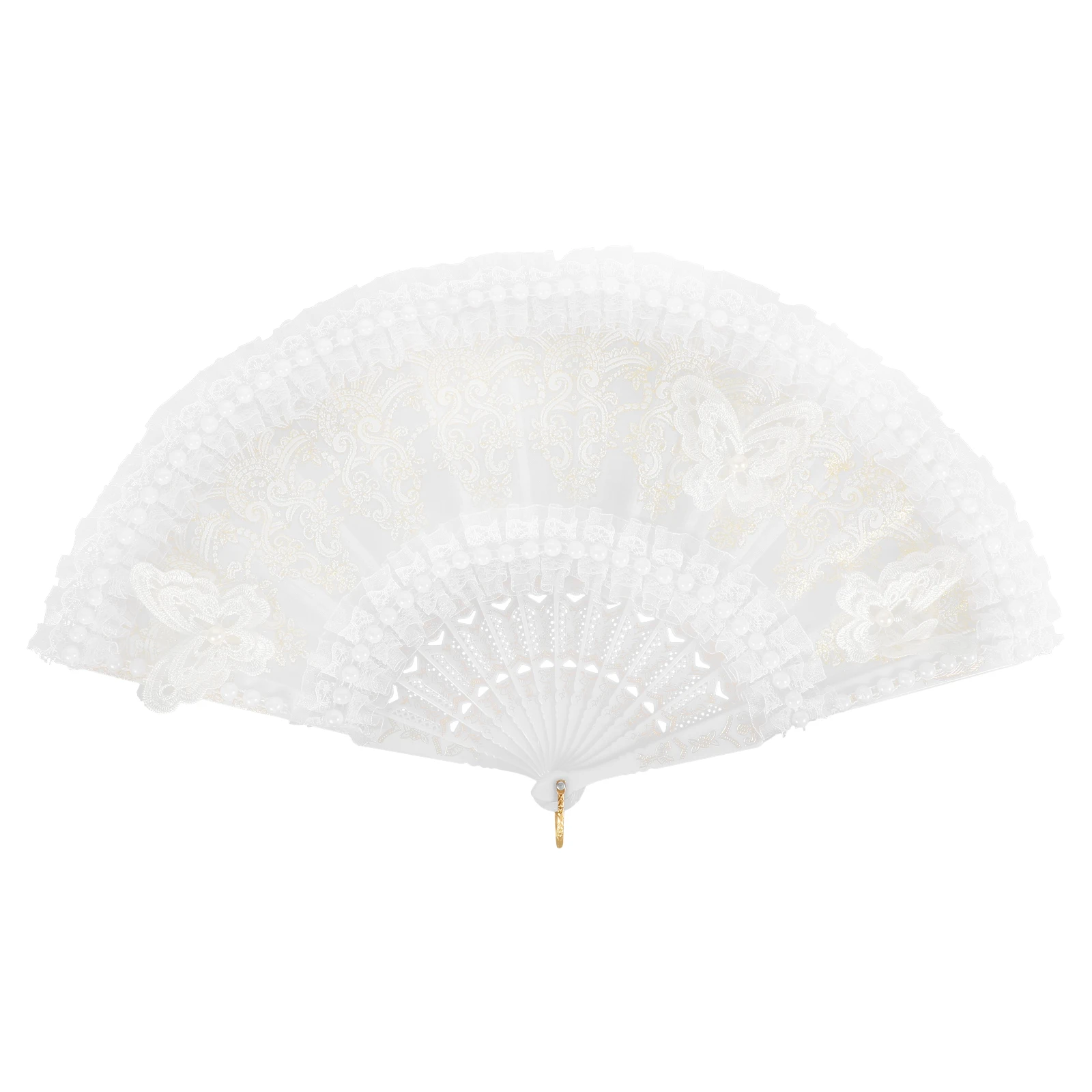 Folding Lace Hand Fan Wedding Party Favor Compact Design PU Cloth White Handheld Fans Pearl Decorations
Folding Lace Hand Fan Wedding Party Favor Compact Design PU Cloth White Handheld Fans Pearl Decorations