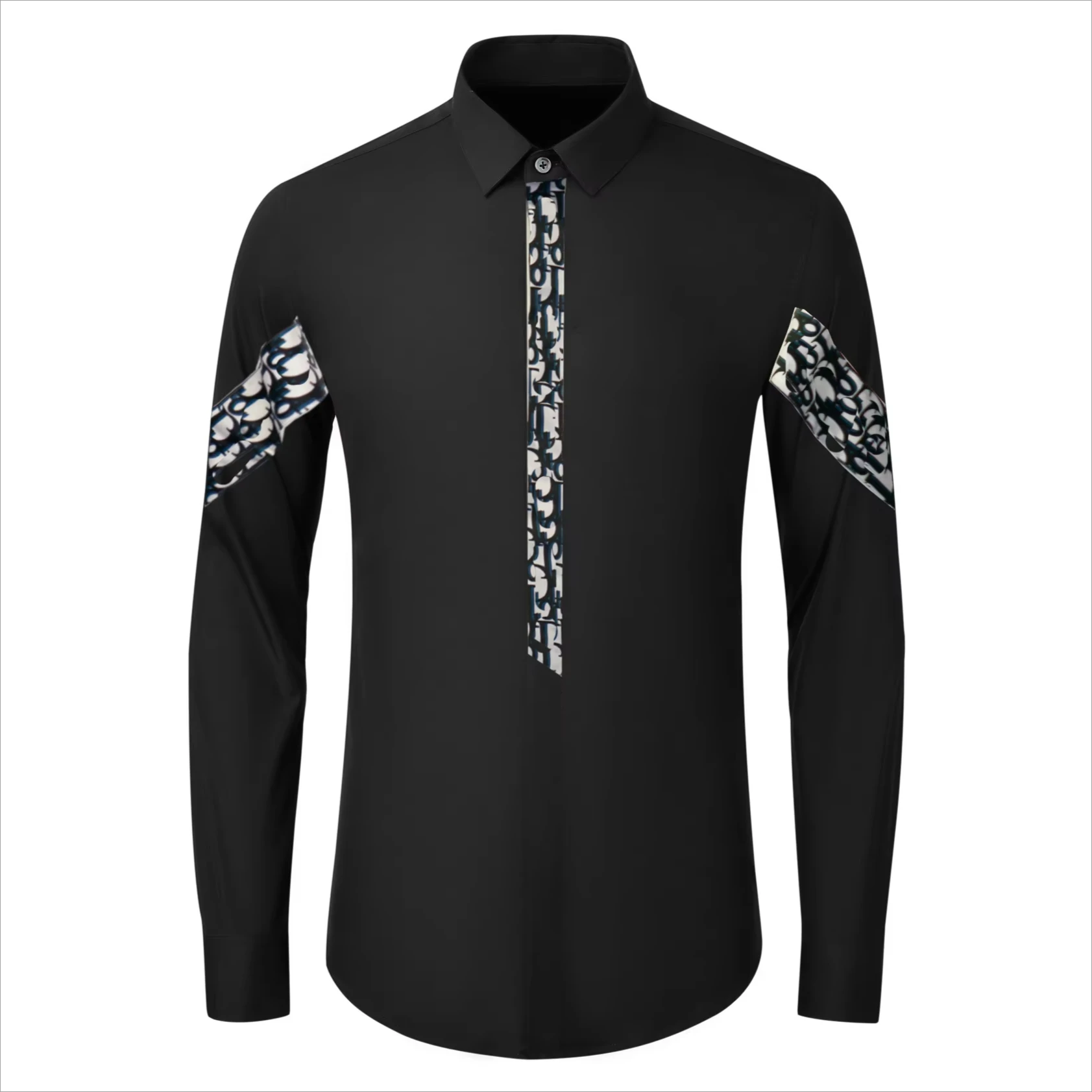 Brand Letter Printed Elastic Cotton Men's Shirt Long Sleeve Slim Fit Casual Business Dress Shirts Luxury Social Camisa Masculina
Brand Letter Printed Elastic Cotton Men's Shirt Long Sleeve Slim Fit Casual Business Dress Shirts Luxury Social Camisa Masculina