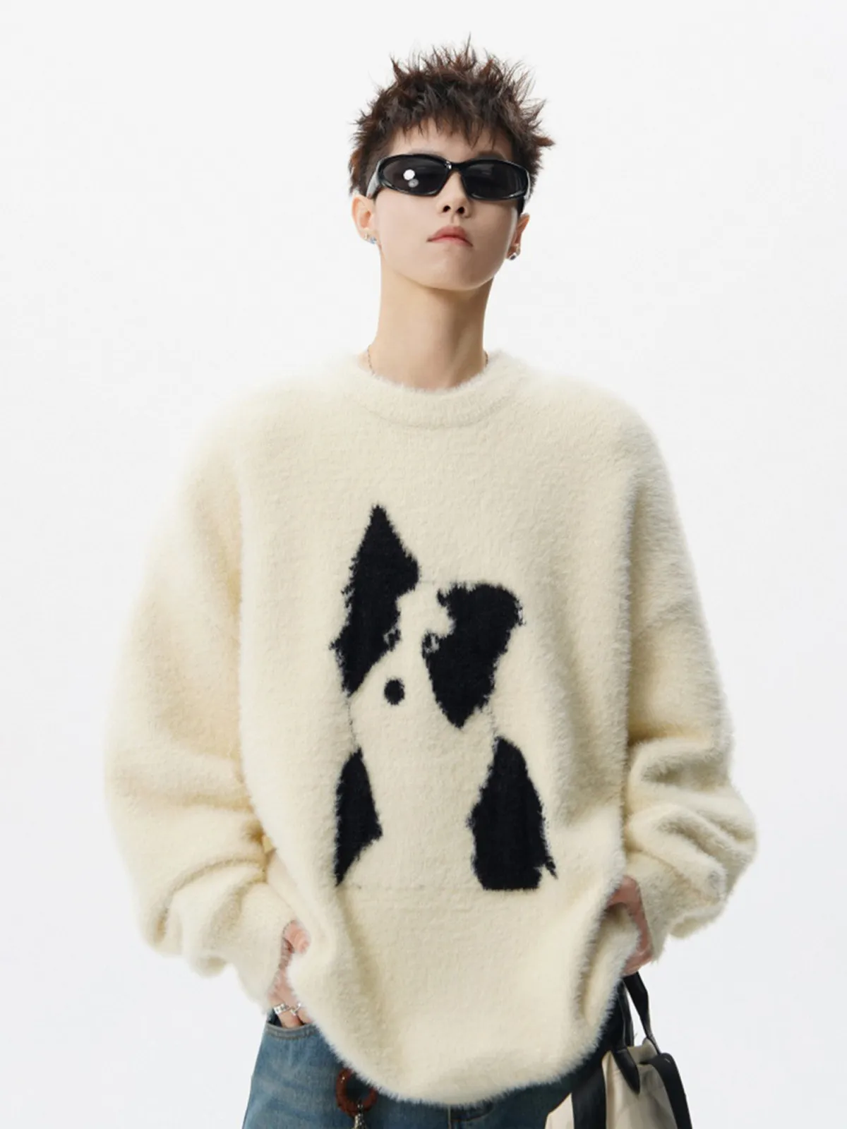 Oversized Vintage Cartoon Dog Knit Sweater Men Women Winter Heavyweight Loose Fit Crewneck Retro Casual Versatile Pullover Top
Oversized Vintage Cartoon Dog Knit Sweater Men Women Winter Heavyweight Loose Fit Crewneck Retro Casual Versatile Pullover Top