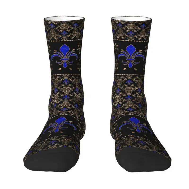 Custom Kawaii Printing Vintage Fleur De Lis Luxury Ornament Lapils Lazuli And Gold Socks for Women Men Stretchy Summer Socks
Custom Kawaii Printing Vintage Fleur De Lis Luxury Ornament Lapils Lazuli And Gold Socks for Women Men Stretchy Summer Socks