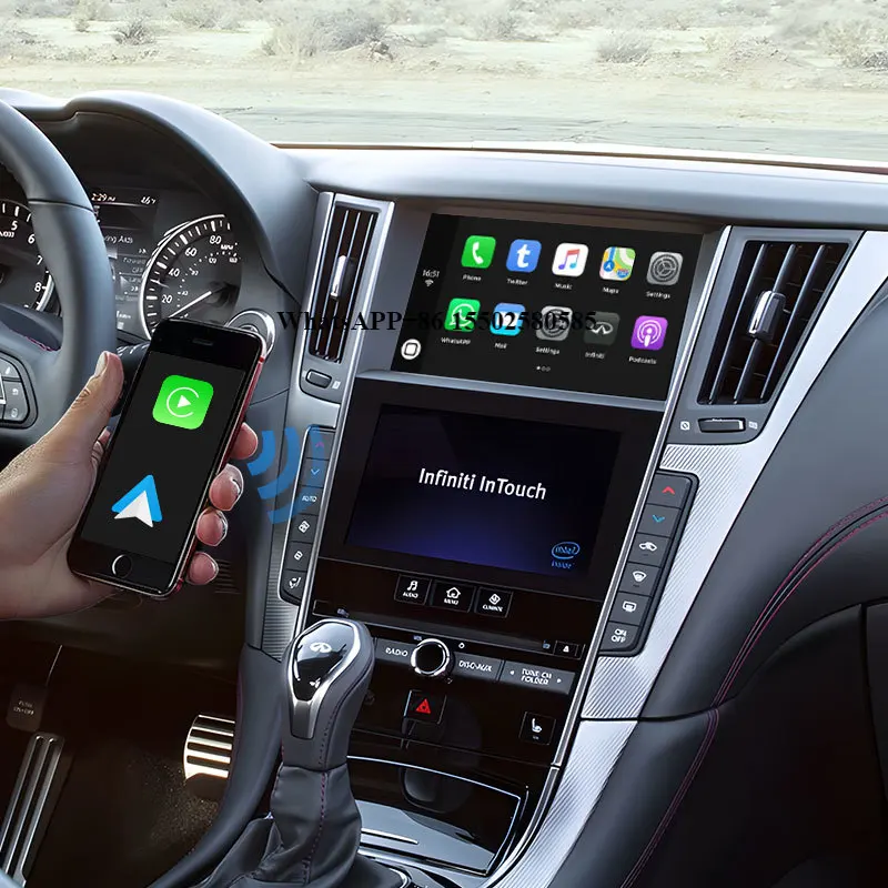 Wireless Carplay Android Auto Interface Aftermarket Decoder for Infiniti Q50L QX50 QX60 2014 Q50 Car Play Box Module Kits
Wireless Carplay Android Auto Interface Aftermarket Decoder for Infiniti Q50L QX50 QX60 2014 Q50 Car Play Box Module Kits