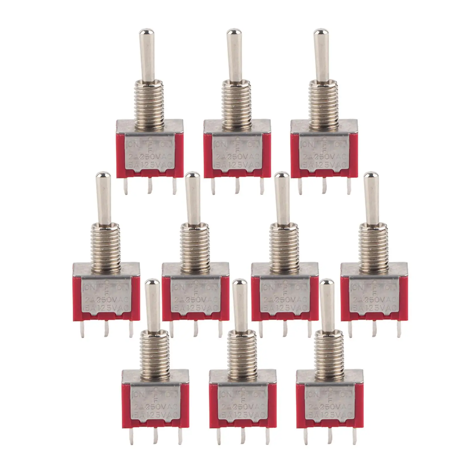 10Pcs Momentary Toggle Switch DPDT 6Pin 6mm 2A250VAC 5A120VAC MTS203 3Position Switch for DIY Projects
10Pcs Momentary Toggle Switch DPDT 6Pin 6mm 2A250VAC 5A120VAC MTS203 3Position Switch for DIY Projects