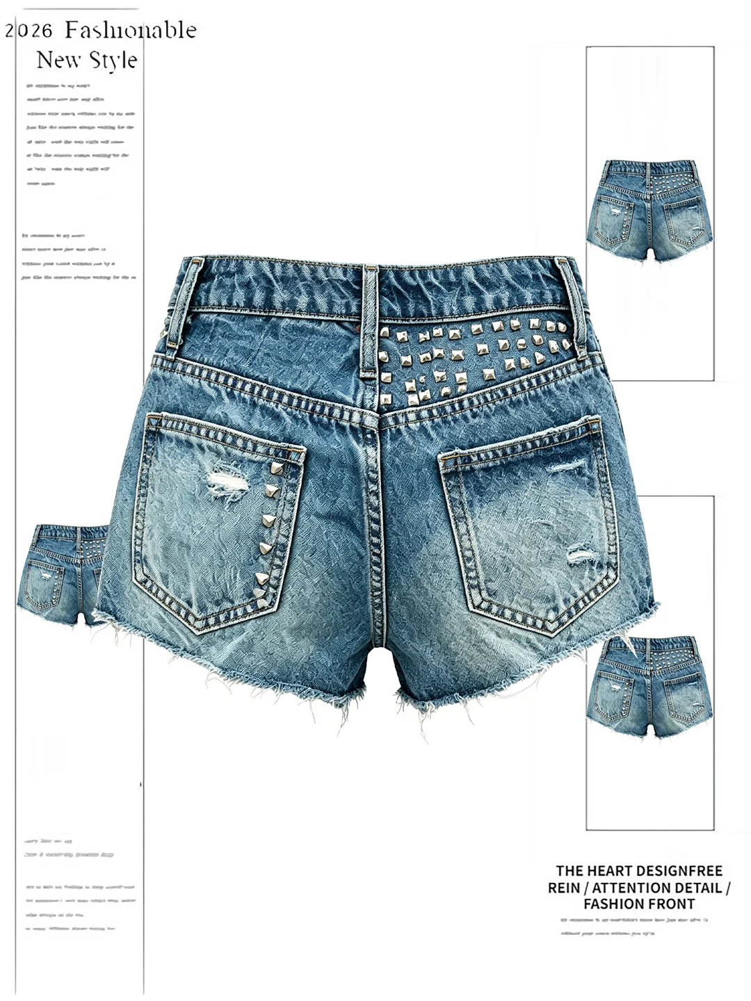 American Style Rivet Hole Straight Leg Denim Shorts Women Summer 2026 Sexy Slimming Short Length Hot Pants Casual Wear
American Style Rivet Hole Straight Leg Denim Shorts Women Summer 2026 Sexy Slimming Short Length Hot Pants Casual Wear