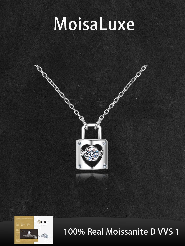 MoisaLuxe Official Store Moissanite Plata Sterling 925 Silver Lock Head Smart Necklace Fashion for Women Clavicle Chain Jewelry
MoisaLuxe Official Store Moissanite Plata Sterling 925 Silver Lock Head Smart Necklace Fashion for Women Clavicle Chain Jewelry